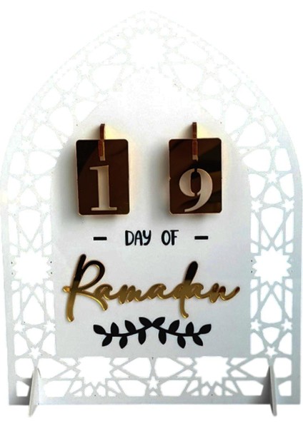 Akrilik Eid Ramazan Advent Takvimi 20X15CM Aile Için Çok Yönlü Toplantı (Yurt Dışından)