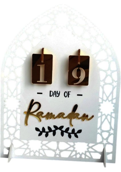Akrilik Eid Ramazan Advent Takvimi 20X15CM Aile Için Çok Yönlü Toplantı (Yurt Dışından)