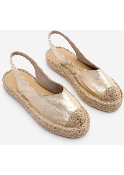 Kadın Önü Kapalı Bantlı Günlük Jüt Espadril Sandalet Konlep