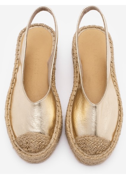 Kadın Önü Kapalı Bantlı Günlük Jüt Espadril Sandalet Konlep