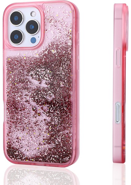 iPhone 12 Pro Sıvı Simli Arkası Şeffaf Keto Premium Silikon Kapak