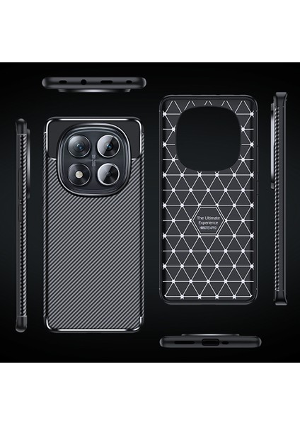 Redmi Note 14 Kılıf Karbon Desenli Şık Negro Premium Silikon Kapak