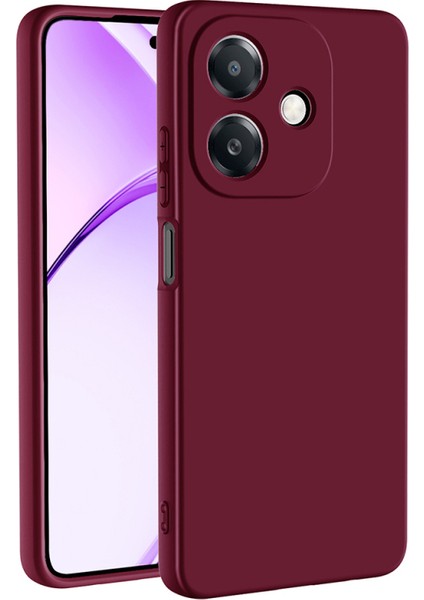 Oppo A3 4G Kılıf Kadife Dolgulu Şık Candy Lansman Silikon Kapak