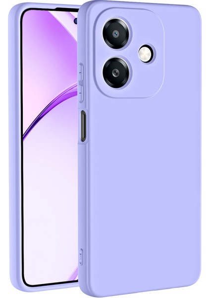 Oppo A3 4g Kılıf Yumuşak Doku ve Kadife Dolgulu Clay Premium Silikon Kapak