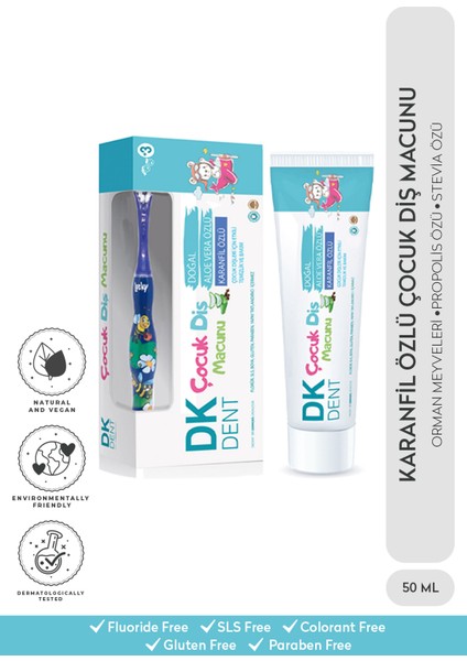 DK Dent Çocuk Diş Macunu + Fırçalı 50 ml