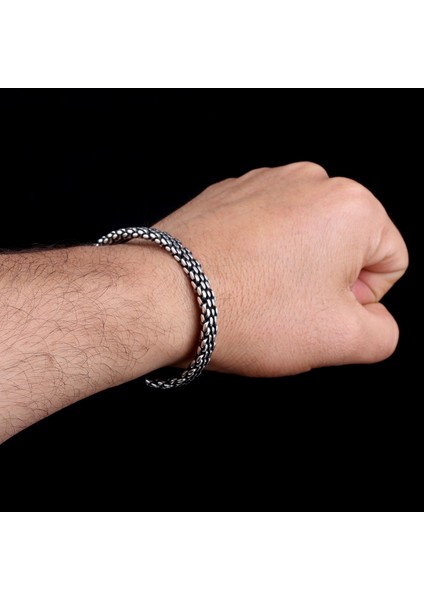 925 AyarGümüş Motifli Erkek Kelepçe Bileklik Modeli modelleri