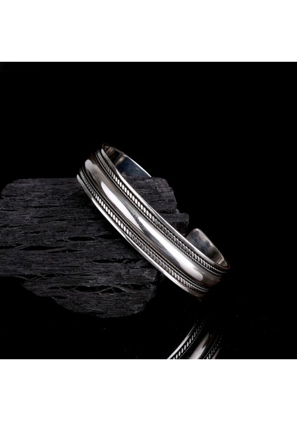 925 AyarGümüş Erkek Kelepçe Bileklik Modeli