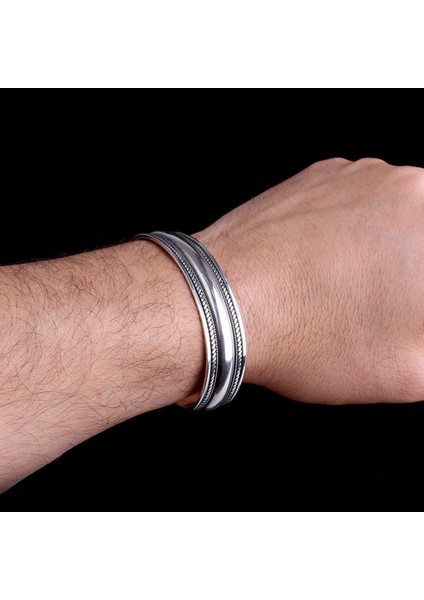 925 AyarGümüş Erkek Kelepçe Bileklik Modeli modelleri