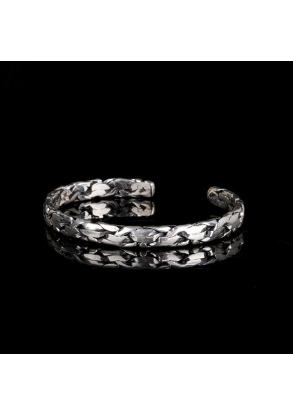 925 AyarGümüş Kral Zincir Motifli Erkek Kelepçe Bileklik Modeli fiyatları