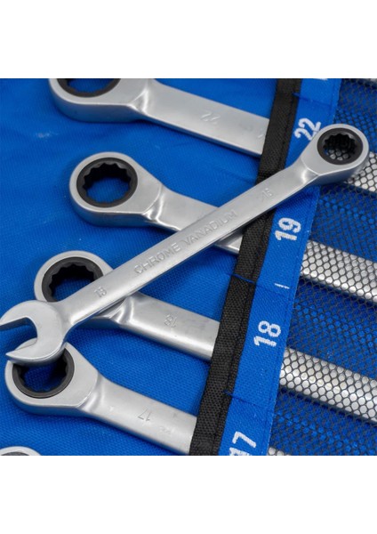 6276 Cırcır Kombine Anahtar Takımı 6-32 mm 20 Parça (Bez Çantalı)
