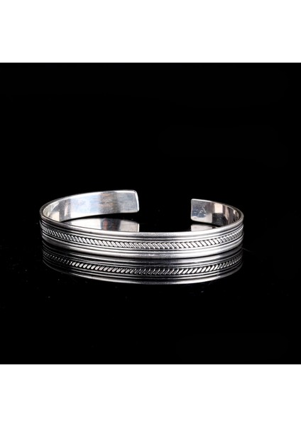 925 AyarGümüş Motifli Erkek Kelepçe Bileklik Modeli fiyatları