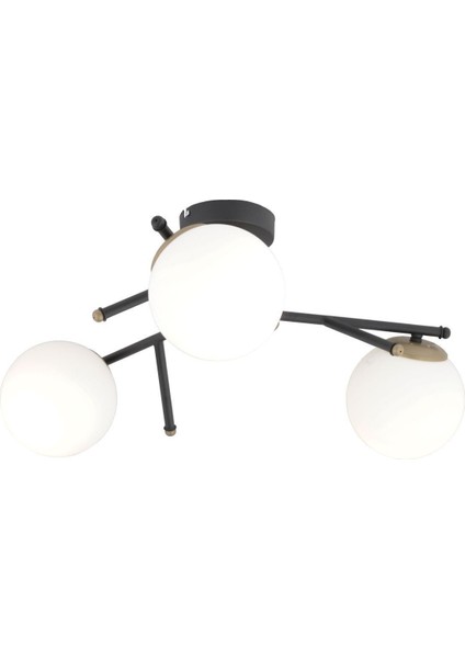 Peyda 3'lü siyah eskitme beyaz camlı modern koridor yatak odası salon avize fiyatları