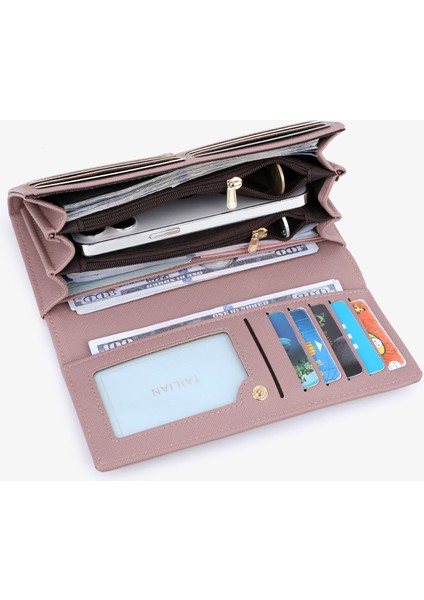 Büyük Kapasiteli Bayan Kart Tutucu Cüzdan Moda Clutch Kadın Çoklu Kart Yuvası (Yurt Dışından)