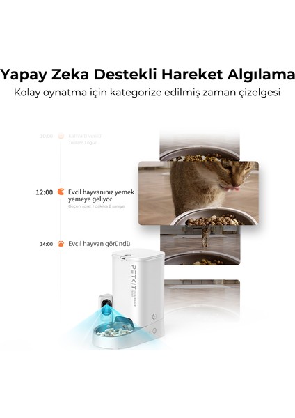 Yumshare Solo Kameralı Akıllı Mama Kabı modelleri
