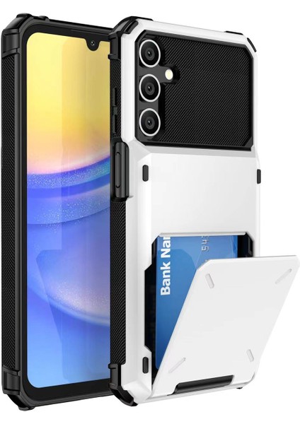 Samsung Galaxy S25 Plus Pc+Tpu Çift Katmanlı Arka Telefon Kapağı, Kart Tutuculu (Yurt Dışından)