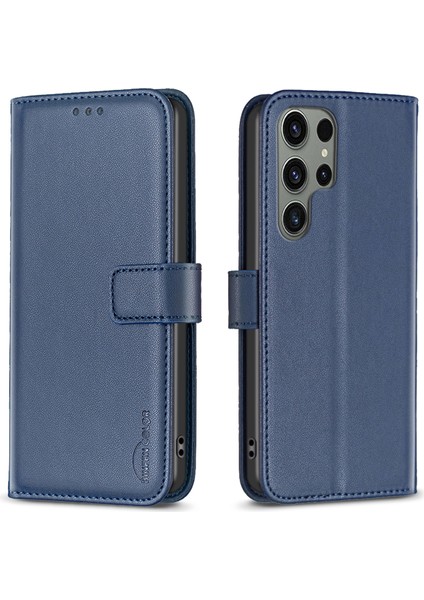 Samsung Galaxy S25 Ultra Cüzdan Folyo Kapaklı Deri Kapak (Yurt Dışından)