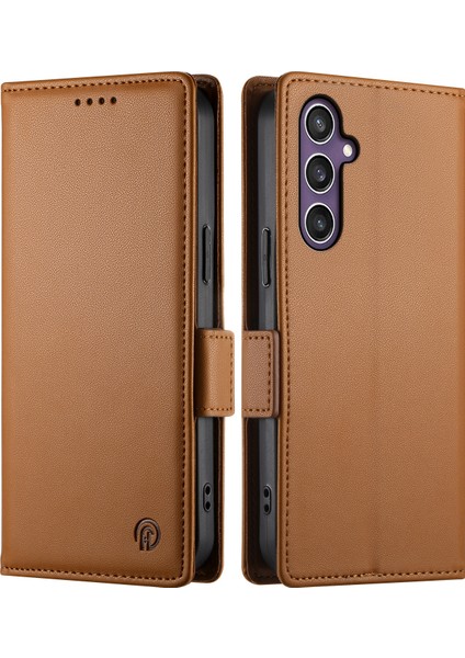 Samsung Galaxy S25 Plus Standlı Kılıf Pu Deri Cüzdan Telefon Kapağı (Yurt Dışından)