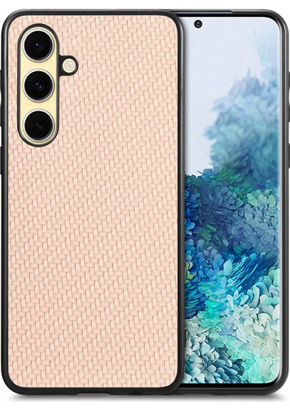 Samsung Galaxy S25 Plus Karbon Fiber Doku Pu+Pc+Tpu Telefon Arka Kapağı (Yurt Dışından)