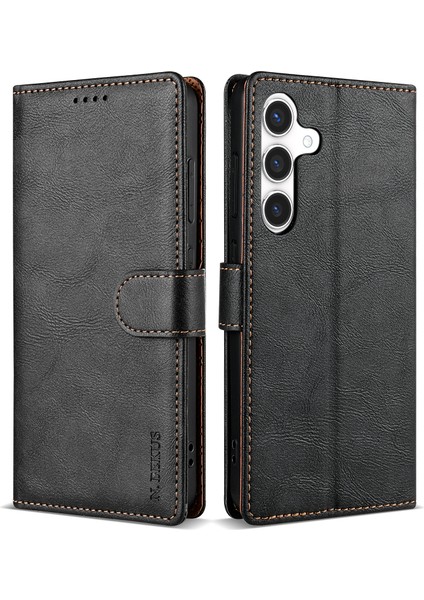Samsung Galaxy S25 Standlı Kılıf Pu Deri Cüzdan Telefon Kapağı (Yurt Dışından)