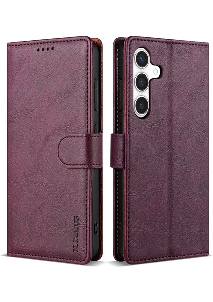 Samsung Galaxy S25 Standlı Kılıf Pu Deri Cüzdan Telefon Kapağı (Yurt Dışından)