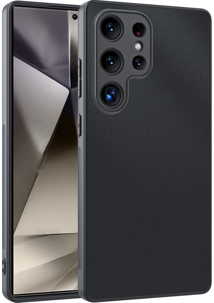 Samsung Galaxy S25 Ultra Pu Deri Kaplamalı Pc+Tpu Düşmeyi Önleyici Telefon Kapağı (Yurt Dışından)