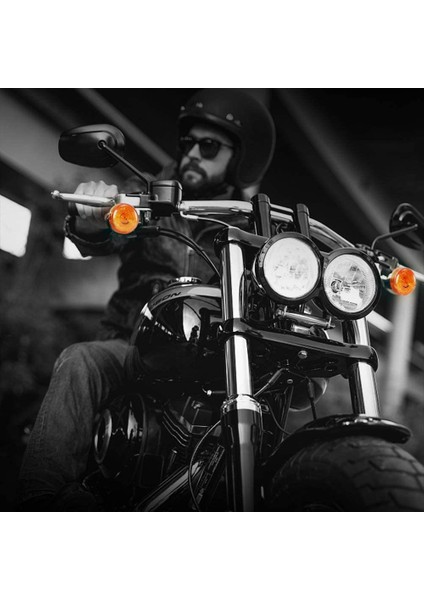 Motosiklet Dönüş Sinyalleri Krom Mermi Ön Arka Işıklar Honda Kawasaki Suzuki Yamaha Bobber Chopper (4 Adet) (Yurt Dışından)