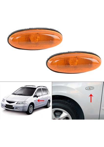 Araba Yan Işaret Lambası Çamurluk Lambası Tekrarlayıcı Lamba Göstergesi Mazda 323 626 Mpv Premacy Mx-6 Tribute B01W51120 (Yurt Dışından)