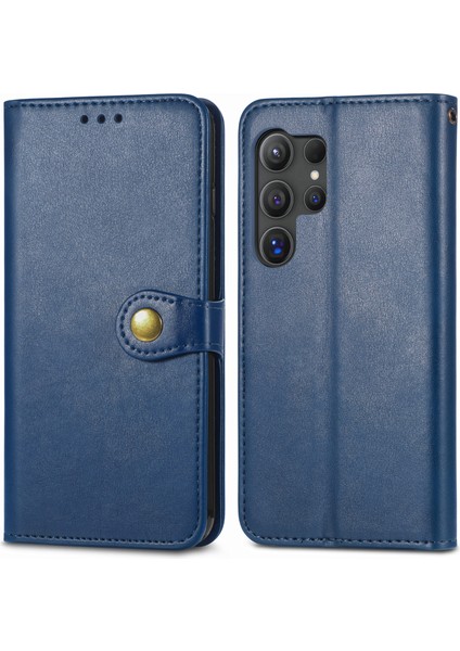 Samsung Galaxy S25 Ultra Deri Telefon Kılıfı Bilek Kayışlı Cüzdan Standı Kapağı (Yurt Dışından)