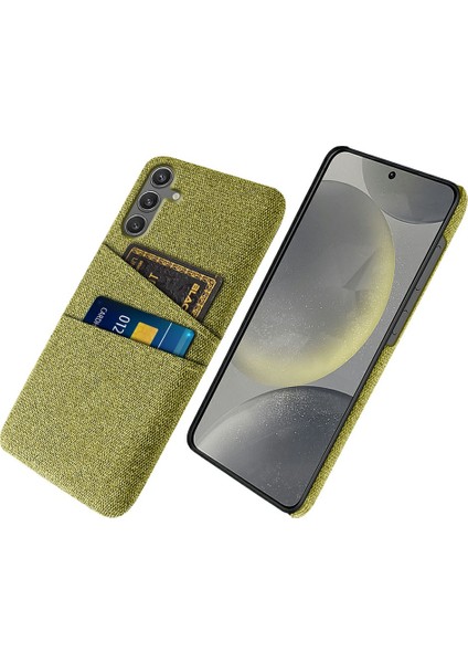 Samsung Galaxy S25 Kumaş + Çift Kart Yuvalı Sert Pc Telefon Kapağı (Yurt Dışından)