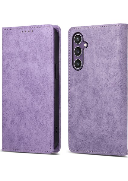 Samsung Galaxy S25 Plus Cüzdan Kılıf Rfıd Engelleme Pu Deri Telefon Kapağı (Yurt Dışından)