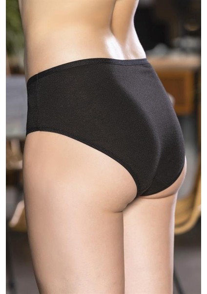 Pamuklu Yüksek Bel Slip Külot Siyah (BRF2966) fiyatları