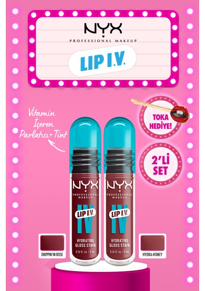 Lıp I.v 08 Drippin' In Rose & 02 Hydra-Honey - Lip Toka Hediyeli