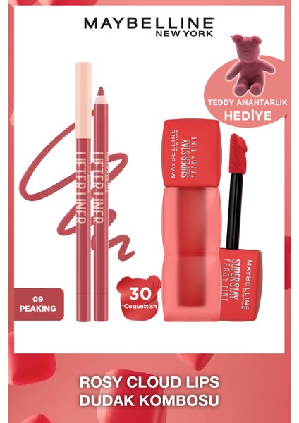Rosy Cloud Lips Dudak Kombosu - Teddy Anahtarlık Hediyeli