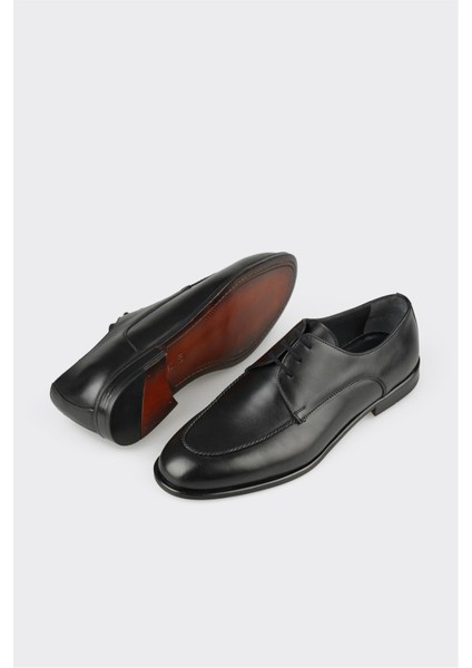 Siyah Deri Erkek Klasik Ayakkabı modelleri
