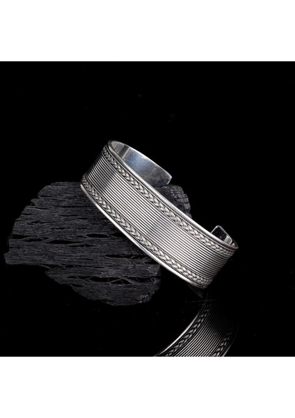 925 AyarGümüş Erkek Kelepçe Bileklik Modeli