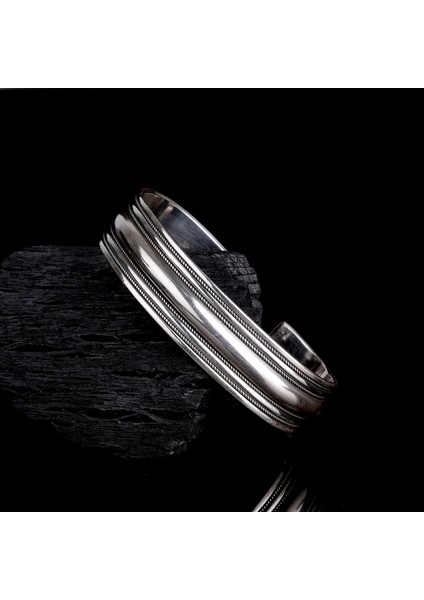 925 AyarGümüş Erkek Kelepçe Bileklik Modeli