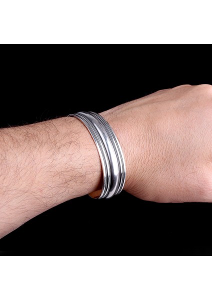 925 AyarGümüş Erkek Kelepçe Bileklik Modeli modelleri