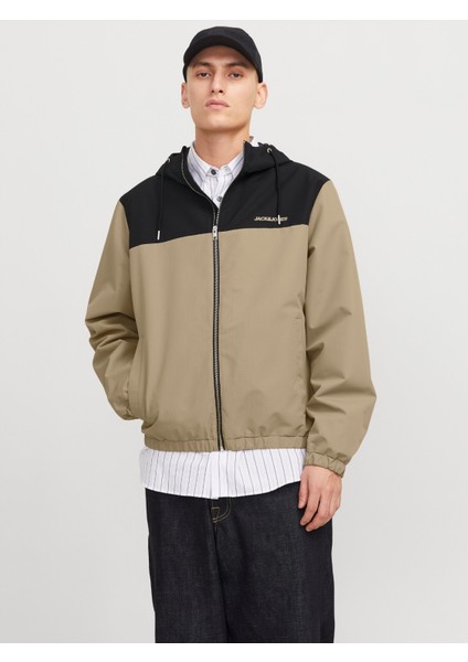 12268598 Jjelegacy Lıght Jacket Hood Erkek Spor Ceket Kahverengi