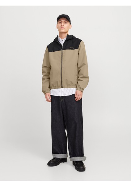 12268598 Jjelegacy Lıght Jacket Hood Erkek Spor Ceket Kahverengi