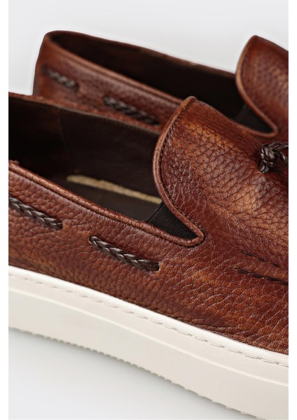 Taba Deri Erkek Loafer