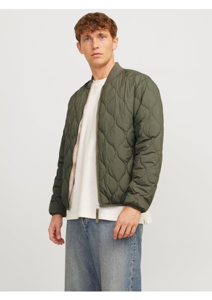 12258385 Jjkoda Lıner Jacket Erkek Bomber Ceket Haki Yeşil