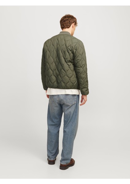 12258385 Jjkoda Lıner Jacket Erkek Bomber Ceket Haki Yeşil