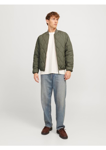 12258385 Jjkoda Lıner Jacket Erkek Bomber Ceket Haki Yeşil