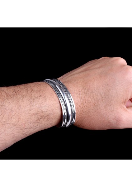 925 AyarGümüş Erkek Kelepçe Bileklik Modeli modelleri
