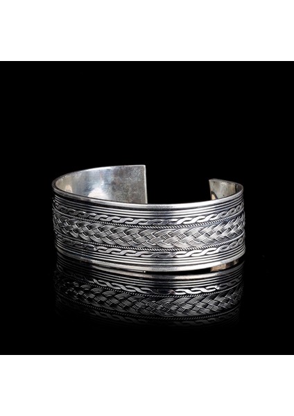 925 AyarGümüş Örgü Model Erkek Kelepçe Bileklik Modeli fiyatları