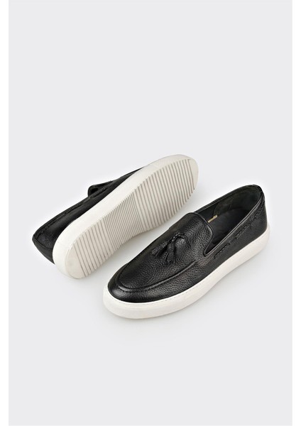 Siyah Deri Erkek Loafer modelleri
