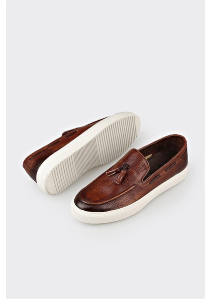 Taba Deri Erkek Loafer modelleri