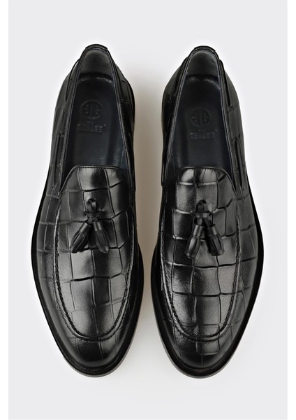 Siyah Deri Erkek Klasik Ayakkabı fırsatları