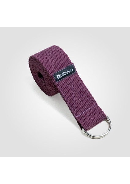 Koyu Mor Yoga Kemeri, Doğal Pamuk 184 cm,Yoga ve Pilates İçin İdeal, Dark Purple Cotton Yoga Strap