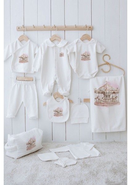 Organik 11'li Hastane Çıkışı - Royal Series - Pink Carousel